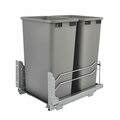 Hdl Hardware Rev-A-Shelf 53wc Waste Bins 50qt Double Silver 53WC-2150SCDM-217